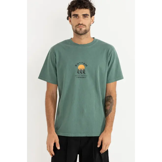 Rhythm Heren Natural Vibration T-shirt Vintage Green