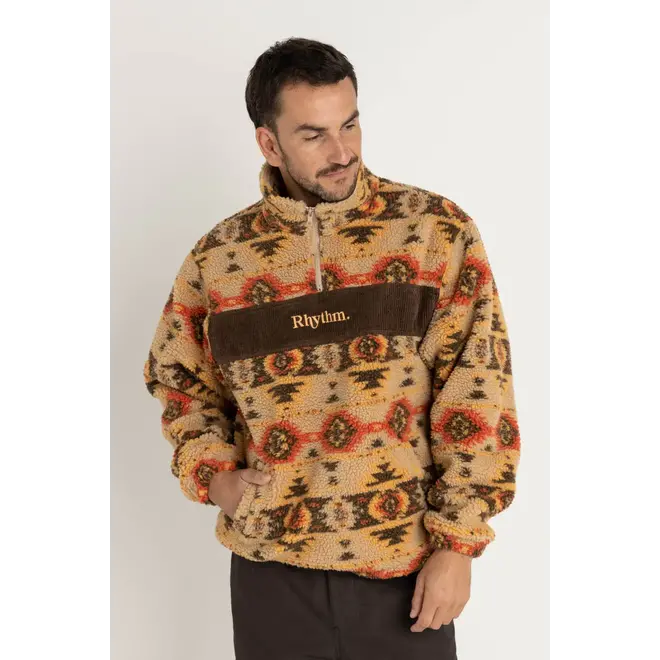 Rhythm Herren High Noon Quarter Zip Fleece Tan