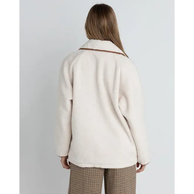 Rhythm Women's Snowy Sherpa Jacket Vintage White