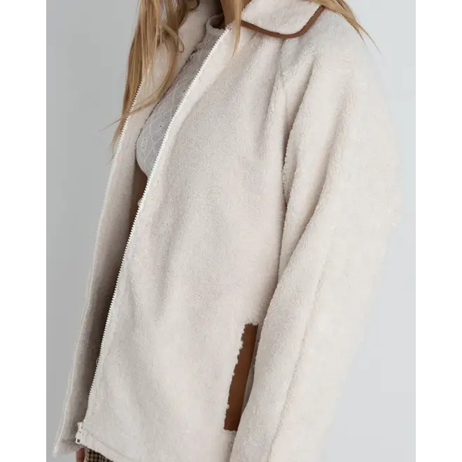 Rhythm Women's Snowy Sherpa Jacket Vintage White