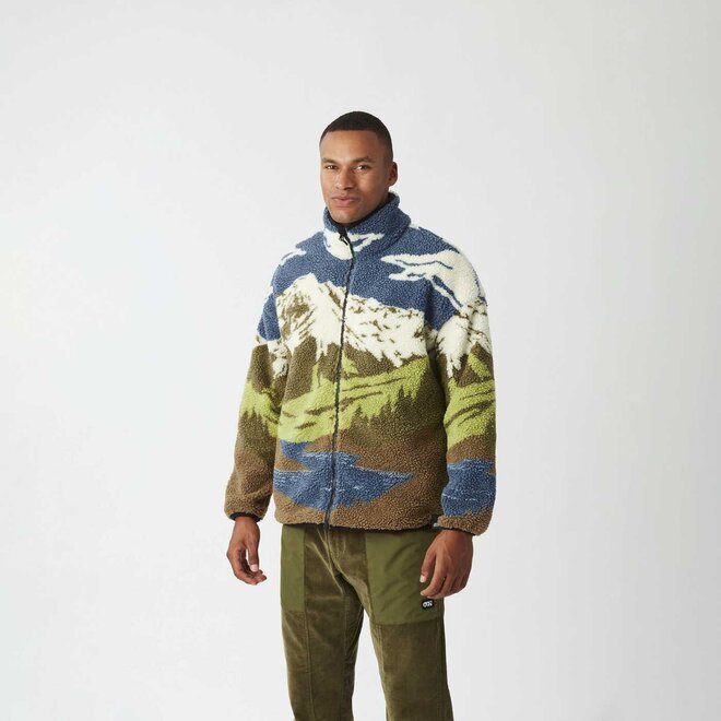 Picture Heren Hafdals Zip Fleece Cloudy Landscape Sherpa