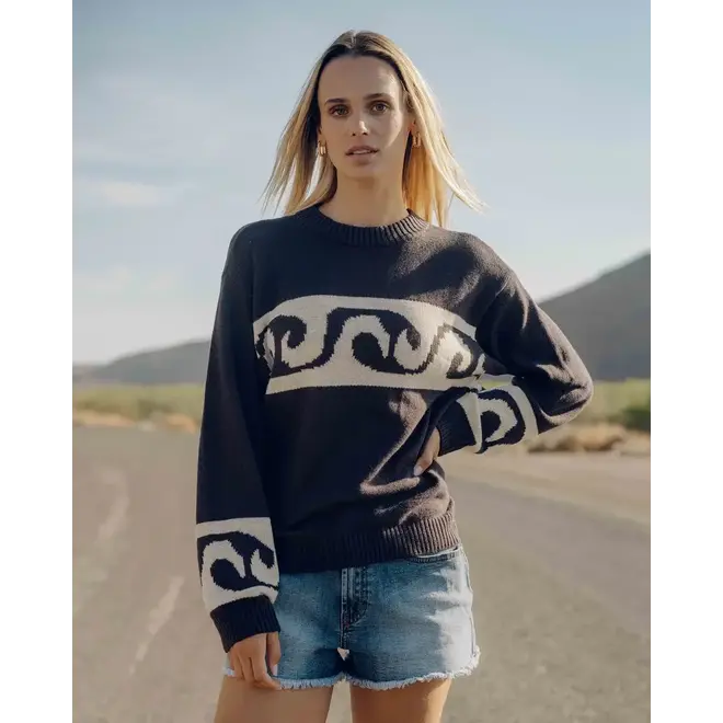 Billabong Damen Wave Fade Sweater Black Sands