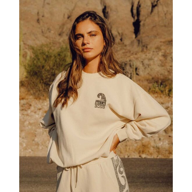 Billabong Dames Sun Wave Livin Kendal Sweater Whitecap