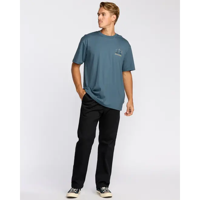 Billabong Men's Split The Peak Tee Steel Blue
