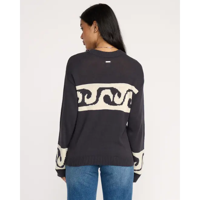 Billabong Dames Wave Fade Sweater Black Sands