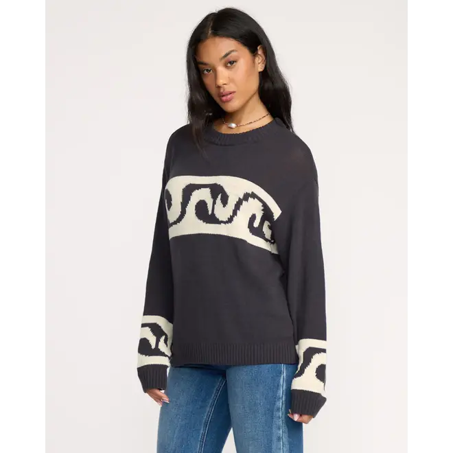 Billabong Dames Wave Fade Sweater Black Sands