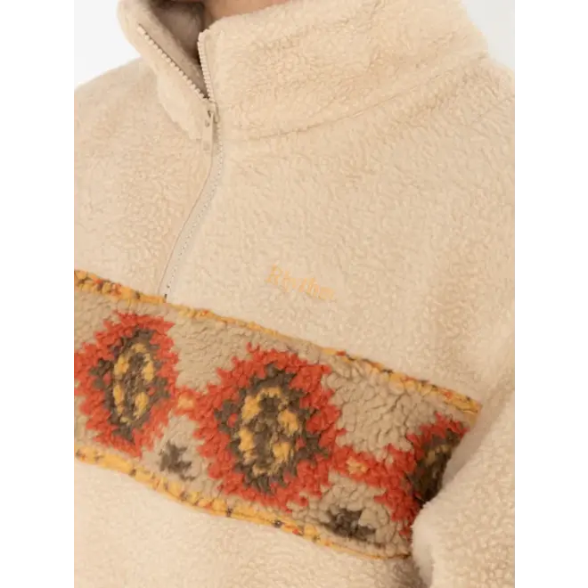 Rhythm Men's Dusty Quarter Zip Fleece Natural
