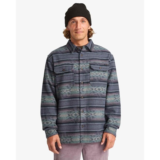 Billabong Heren Offshore Jacquard Flannel Ombre Blue