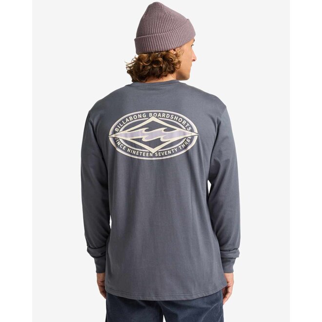 Billabong Heren Diamond Vision LS Tee Ombre Blue