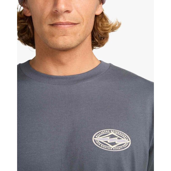 Billabong Heren Diamond Vision LS Tee Ombre Blue