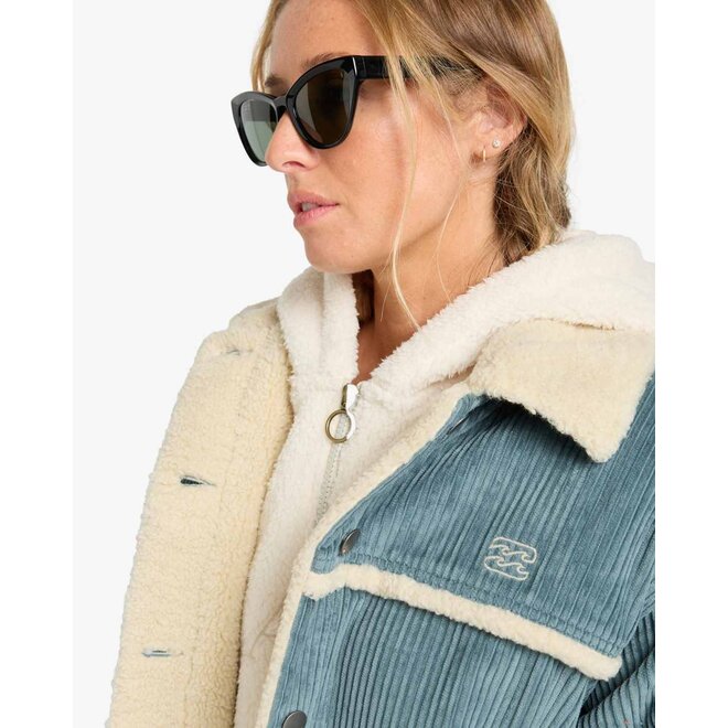 Billabong Dames Cord In Love Jacket Slate Blue