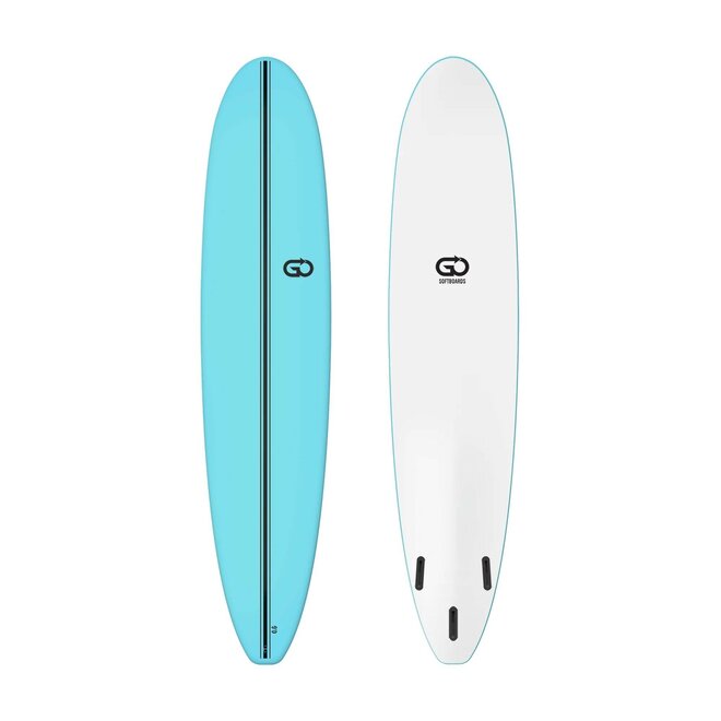 GO Softboards Surf Range - Fiber Tech - 3 Fin 9'0 Light Blue