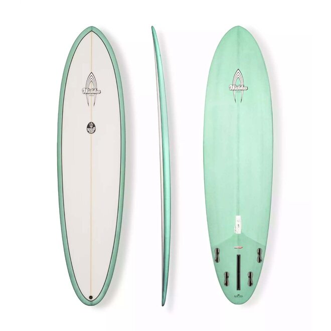 Walden Deviled Egg - Trueride PU - FCS II - 4 + 1 Fin 7'0 Teal