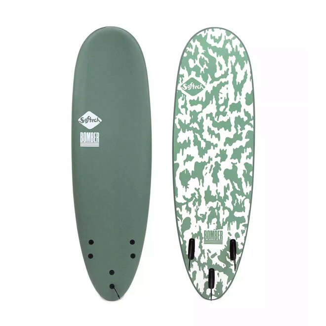 Softech Bomber - FCS II - 3 Fin 5'10 Smoke Green / White