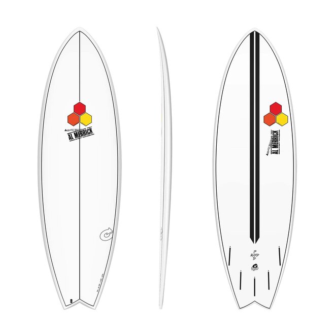 Channel Islands Pod Mod - Al Merrick - X-Lite - Futures - 5 Fin 6'6 White Pinline