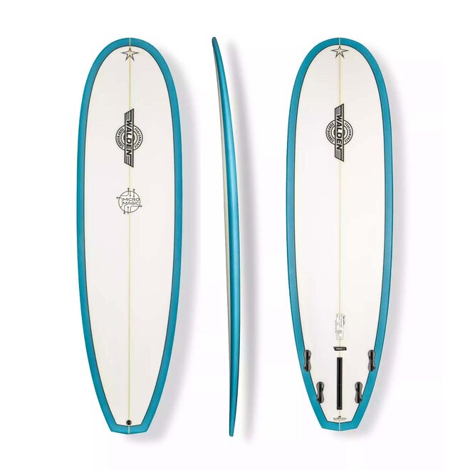 Walden Micro Magic - Trueride PU - FCS II - 4 + 1 Fin 6'8 Blue