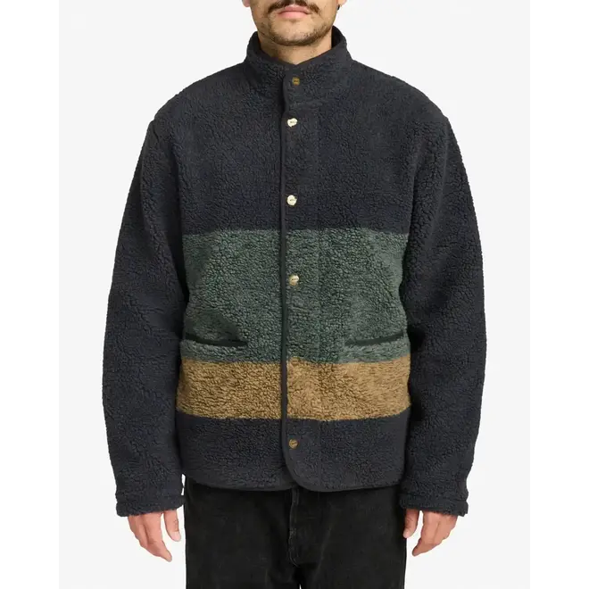 RVCA Men's Westwood Snap Fleece Moody Blue