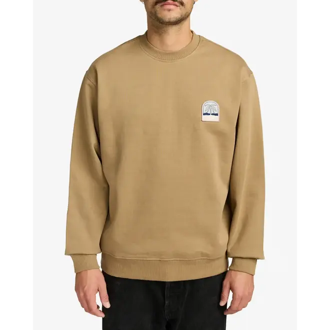 RVCA Herren Palm Crest Sweater Coyote