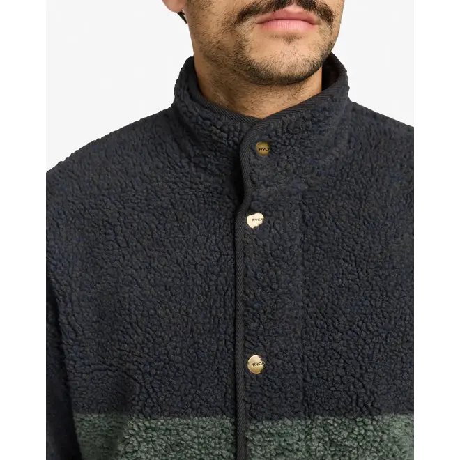 RVCA Men's Westwood Snap Fleece Moody Blue