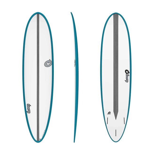Torq Mod Fun CS - Futures - 3 Fin 7'6 Teal Rail