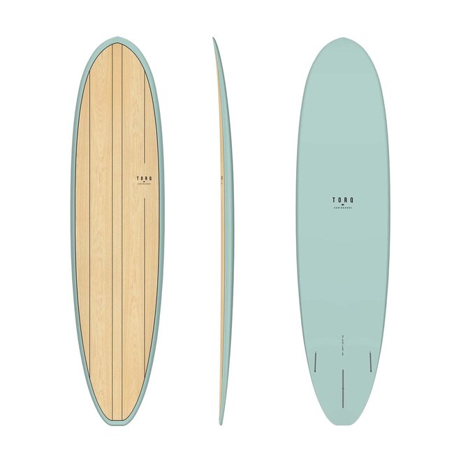 Torq V+ TET - Futures - 2 + 1 Fin - Wood Deck 7'8 Palm Green