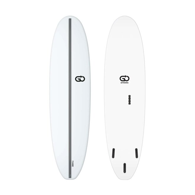 GO Softboards Surf Wide Range - Fiber Tech - 3 Fin 7'6 White