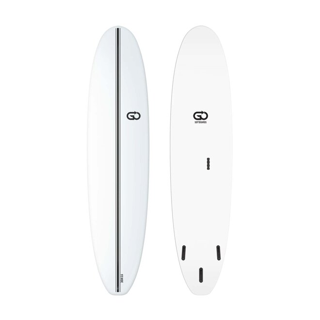 GO Softboards Surf Wide Range - Fiber Tech - 3 Fin 9'0 White