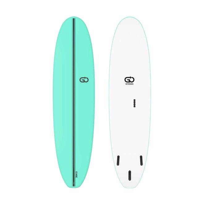 GO Softboards Surf Wide Range - Fiber Tech - 3 Fin 8'0 Green