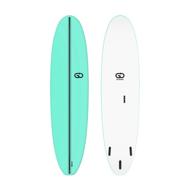 GO Softboards Surf Wide Range - Fiber Tech - 3 Fin 8'6 Green