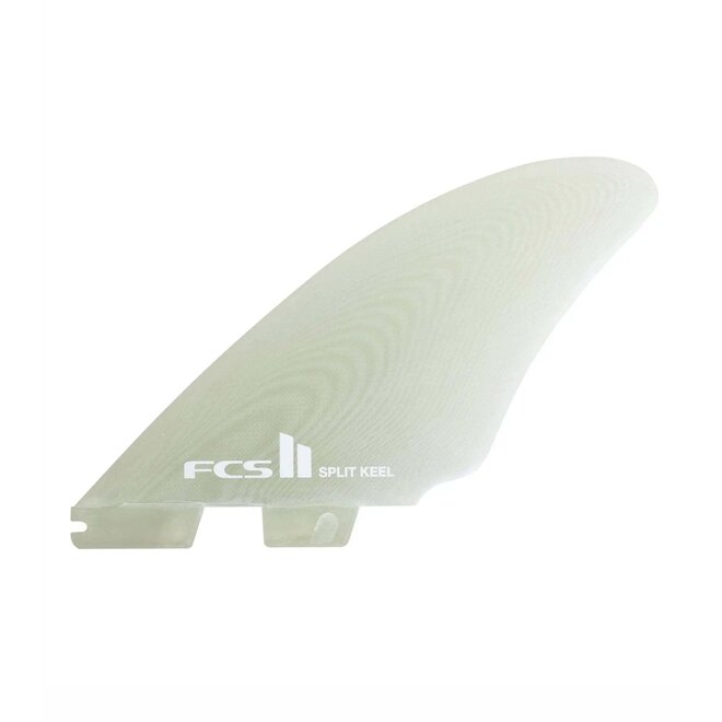 FCS II Split Keel Performance Glass Quad Fins Medium White