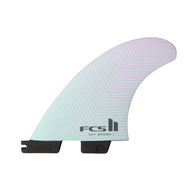FCS II Sky Brown Performance Core Thruster Fins Small Seafoam / Lavender