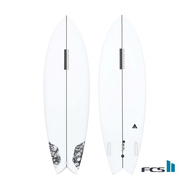 Haydenshapes Hypto Krypto TWIN PU - FCS II - 2 Fin 6'2 Clear