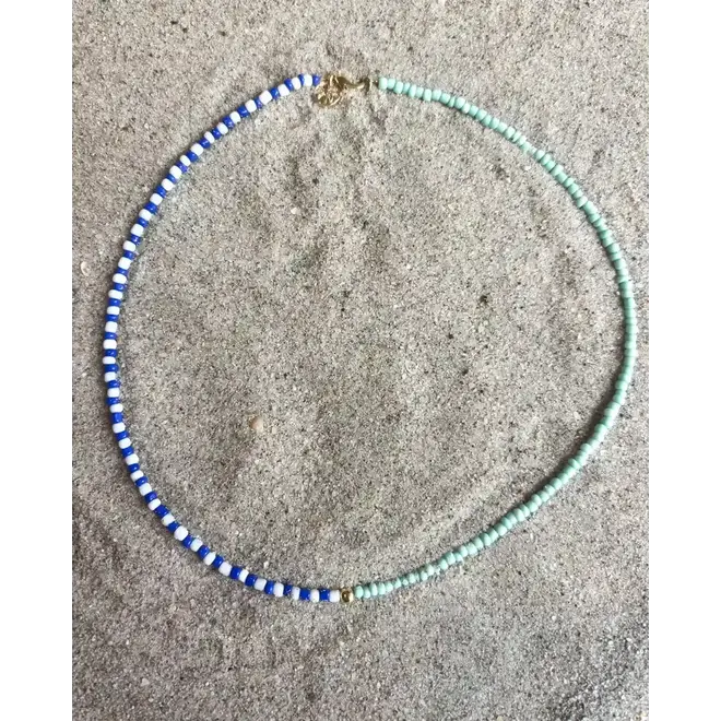 Laguna Treasures Ocean Escape Kralen Ketting Blauw-Wit/Mint