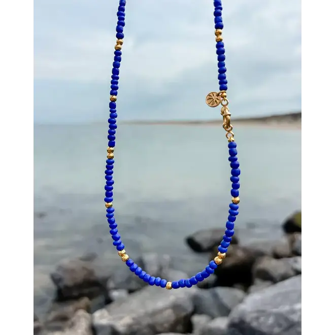Laguna Treasures Blue Lagoon Halskette Kobaltblau Gold