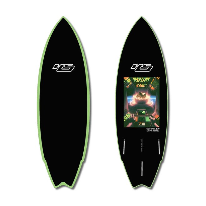 Haydenshapes Dylan Graves Weird Series Epoxy SOFT - Futures - 3 Fin 5'8 Green Rail