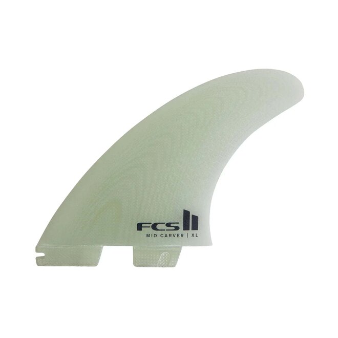 FCS II Mid Carver Performance Glass Extra Large Thruster Fins Clear