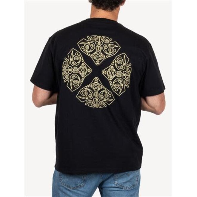 Devoted Printed Samoan Tee 200gr Black