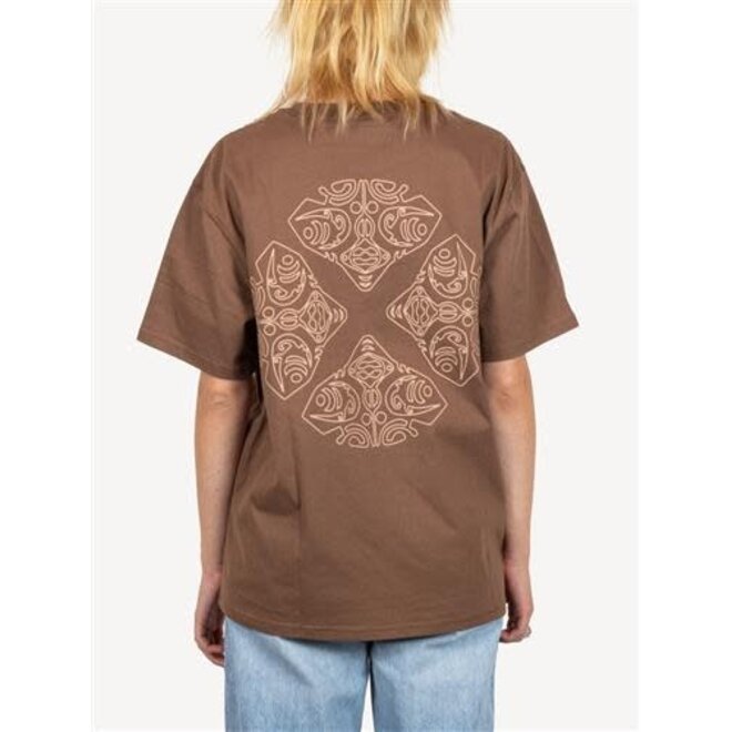 Devoted Printed Samoan Tee 200gr Brown
