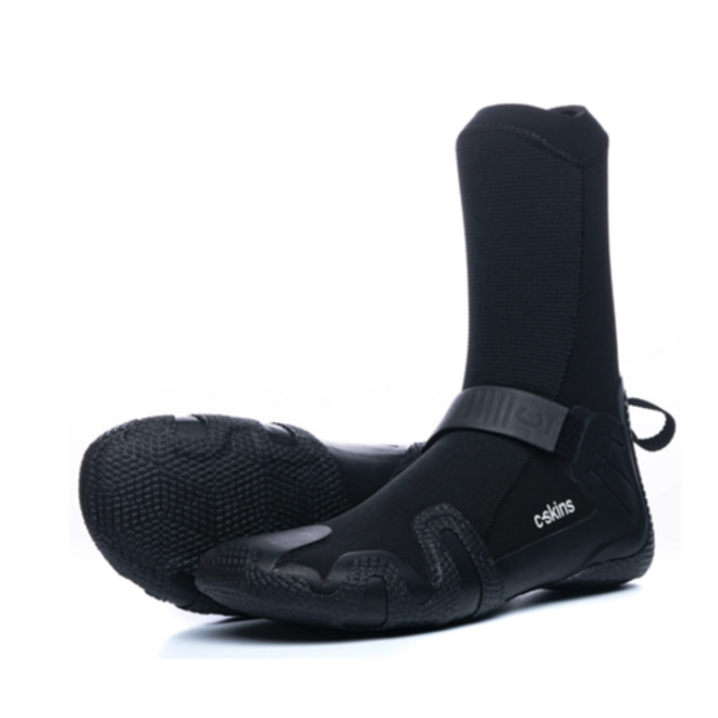 C-Skins C-Wired 7mm Adult Round Toe Boots-BLK-CH