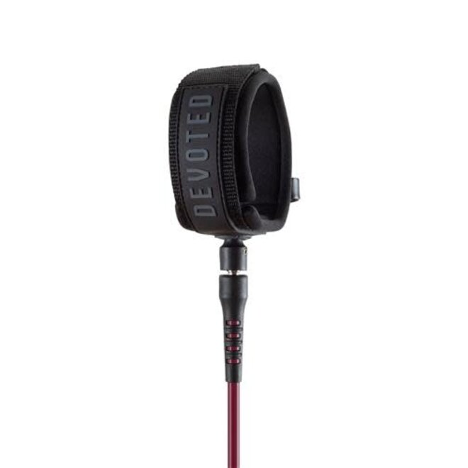 Devoted Core Series 7ft Pro Leash Black-burgundy