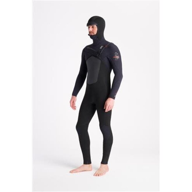 C-Skins NuWave ReWired 6:5:4 Mens Hooded Steamer-BK-BX-RU