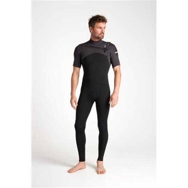 C-Skins NuWave Session Lite 2:2 Mens FL CZip SArm Steamer-BKMT