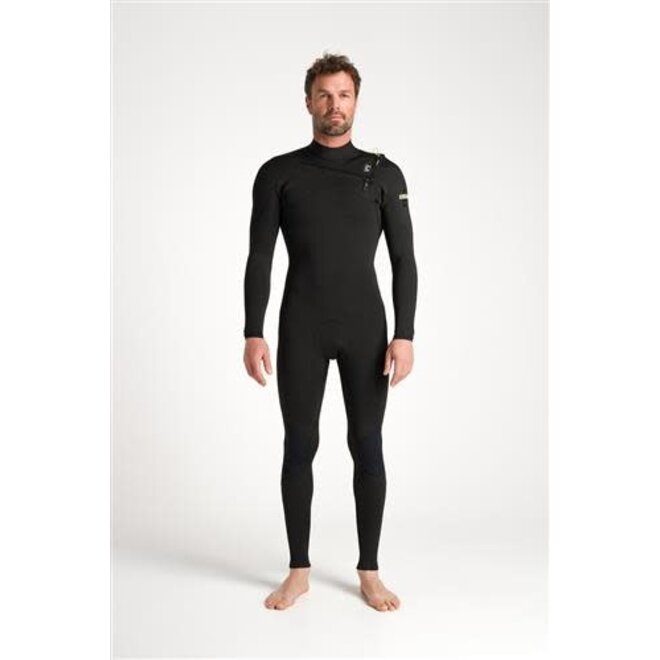 C-Skins NuWave Session Lite 3:2 Mens FL Chest Zip Steamer-BK