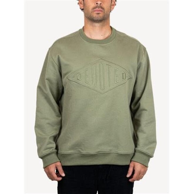 Devoted Embroided Diamond Crew 480gr Green