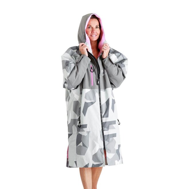 White Water Surf Poncho Jas  Hardshell Artic  Camo Pink