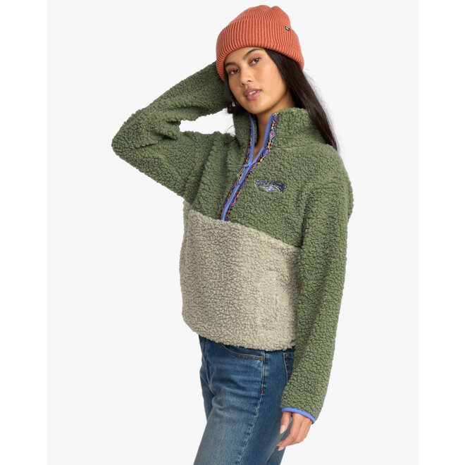 Billabong Dames Horizon Mock Neck Fleece Treehugger
