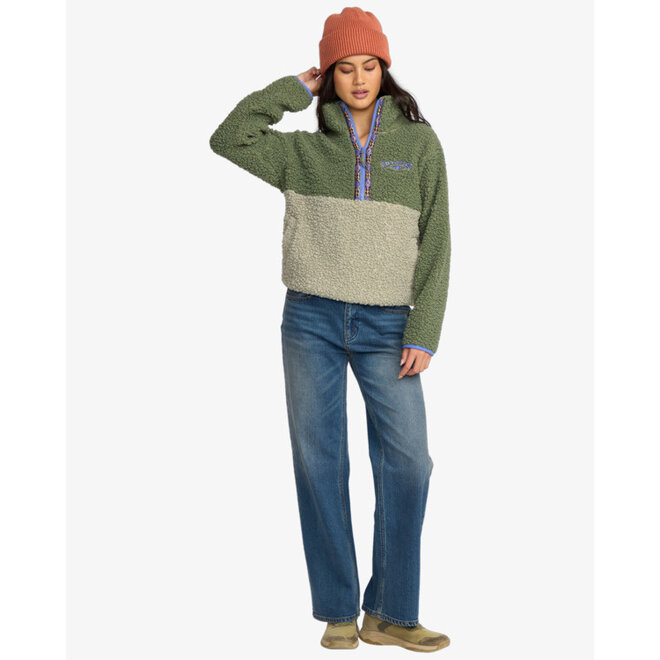 Billabong Dames Horizon Mock Neck Fleece Treehugger