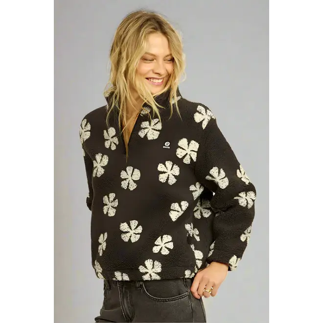 Sisstrevolution Women's Smooth Sherpa Fleece Vintage Black