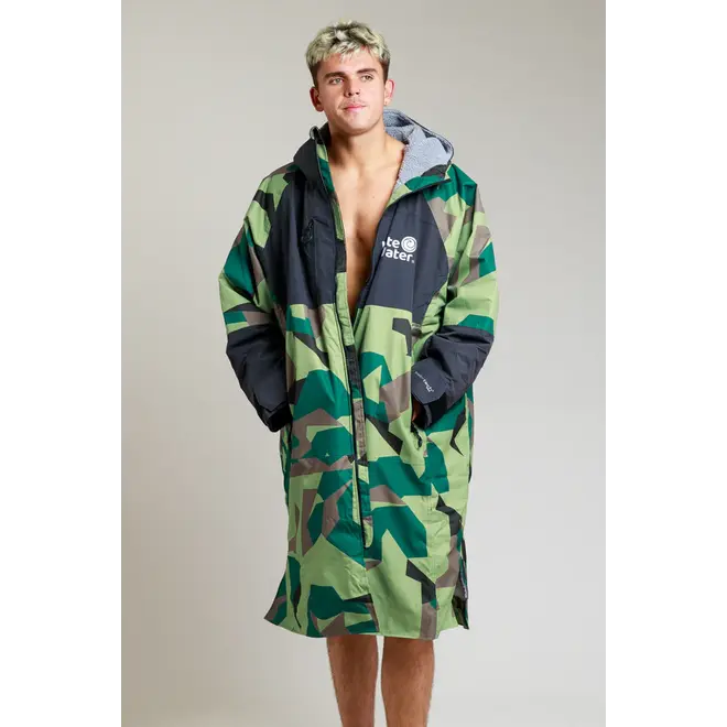 White Water Surf Poncho Jacket Hardshell Green Camo