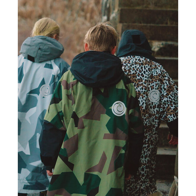 White Water Surf Poncho Jas Hardshell Green Camo